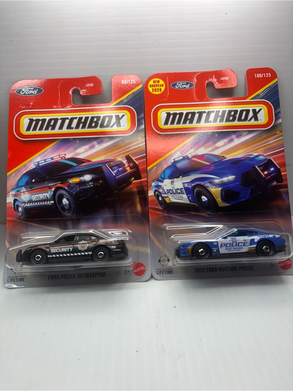 Matchbox Ford Mustang Police 2025 + Ford Police Interceptor Lot Of 2 Diecast